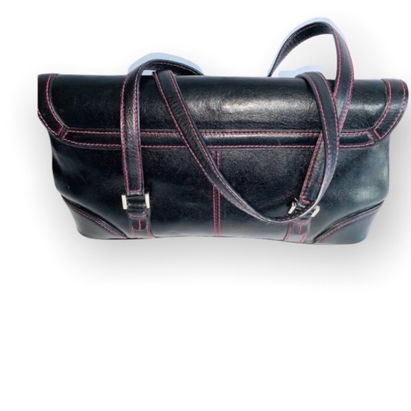 Nordstrom Black Leather trimmed in Red - Picture 2 of 9